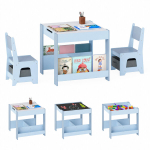 Laste laud ja toolide komplekt 4-&uuml;hes 62x62x56,5 cm sinine