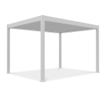 Paviljon Pergola Elegance Automatic 3x4 LED-idega, valge
