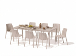9-osaline aiem&ouml;&ouml;blikomplekt Tiberina Bistrot/Tevere, laud 147&ndash;211 cm, Corda