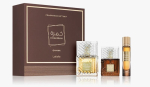 Komplekt Lattafa Khamrah Qahwa naistele/meestele: parf&uuml;&uuml;mvesi EDP, 100 ml + parf&uuml;&uuml;mvesi EDP, 12 ml + juukseudu, 50 ml