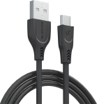 Somostel USB kaabel microUSB 3.1A 30W 1m Kiirlaadimine QC3.0 must SMS-BT03