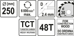 Yato saeleht puidule 250x30mm, 48-59 hammast