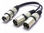 Adapter jagaja Xlr pesa - 2x Xlr pistik Vitalco