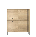 Raamaturiiul Mebelbos Cross Line 4d, 123,4x40x135,2 cm, pruun