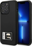 Karl Lagerfeld KLHCP13L3DKPK iPhone 13 Pro / 13 6,1 Musta/juodas ikoni&scaron;kas dėklas Patch