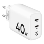 Seinalaadija - TACTICAL - Kahe pesa pistik - 40W - USB-C - Kiirl&otilde;pp