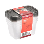 Toidun&otilde;ude komplekt ristk&uuml;likukujuline 4x0,75L Fredo "Fresh" l&auml;bipaistev/kristallhall