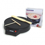 SEVERIN CM2198 - Crepiere diameter 30cm 1000W - Adjustable thermostat - Includes crepe spatula and wooden dough distributor - Bl