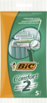 &Uuml;hekordsed raseerijad meestele Bic 2 Comfort Disposable Razors 5 tk.