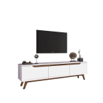TV laud Kalune Design D1, valge/pruun