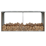 vidaXL puukuur tsingitud terasest, 330 x 92 x 153 cm, pruun