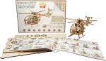 3D puidust pusle, Helikopter, 194 t&uuml;kki, woodencity, WR344