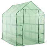 vidaXL kasvuhoone 12 riiuliga, terasest, 143 x 214 x 196 cm