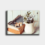 Reproduktsioon Lilled ja raamatud