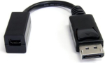 Videoadapterkaabel - STARTECH - DP kuni Mini DP - 15 cm - Isane kuni Emane - Must/Valge