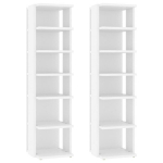 vidaXL kingakapid 2 tk, valge, 25 x 27 x 102 cm, puitlaastplaat