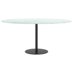 vidaXL Lauaplaat, valge, 90x1cm, karastatud klaas