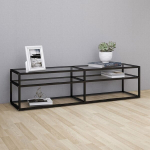 vidaXL telerialus, l&auml;bipaistev, 160 x 40 x 40,5 cm, karastatud klaas