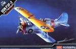 Liimitav mudel Academy 12326 USN F3F-2 VF-6 FIGHTING SIX 1/48