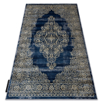 Vaip DE LUXE kaasaegne 474 Ornament - Struktuuriline tumesinine / kuld