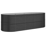 vidaXL aia taimekast, pulberv&auml;rvitud teras 224x80x68 cm antratsiithall