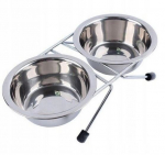 Croci metallist kausid koos alusega, 2x0,24l/11cm