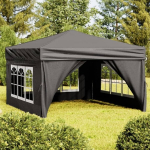 vidaXL kokkupandav peotelk seintega, antratsiithall, 3 x 3 m