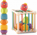 Woopie Flexible Sensory Cube Sorter for Children + Rattle 7 pcs.