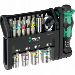 Wera T&ouml;&ouml;riistade komplekt Modular 1, 05049000001, 21 tk, 1/4" bitide hoidja, 13 BiTorsion otsikut, 4 pesat, ratcheting