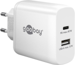 M&auml;ngukonsool Topelt Usb-c Pd 45w laadija, valge