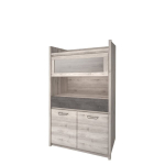 Vitriinkapp Mebelbos Jazz 2d1w1s, 96,4x39,4x174,5 cm, liivakarva