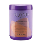 Mask helepruunidele, v&auml;rvitud ja pleegitatud juustele Inebrya Blondesse No-Orange, 1000ml