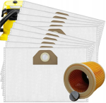 10x tolmuimejakotti Karcher Wd3, Wd2 Plus, Kwd3 + filter