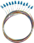 Lanberg pigtail SM LC/UPC Semi Tight G657A1 FP-LCUP-SS21-1202-MC, 12x2m, 9/125, 0,9mm, OS2, UPC, LSZH, mitmev&auml;rviline