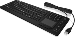 Keysonic klaviatuur KSK-6231INEL (US), USB, USB 5V, IP68, silikoon, 98 klahvi, puuteplaat, 2 hiireklahvi, must