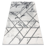 Vaip EMERALD eksklusiivne 0085 glamour, stiilne marmor, geomeetriline valge / h&otilde;bedane