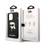 Karl Lagerfeldi silikoonist Iconic kaitse&uuml;mbris iPhone 14 Pro - must