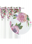 Lilledega kardin Mansion 140x250 A490 - valge, 140x250