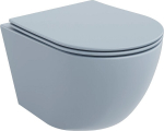 WC-pott Mexen Lena Rimless Slim Duroplast koos aeglaselt sulguva kaanega, Grey-blue mat