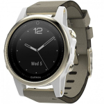 Garmin fēnix&reg; 5S Sapphire Champagne/Gray Suede