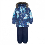 Huppa Laste talvekomplekt AVERY, navy pattern/ navy