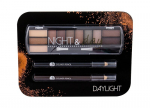 Kosmeetikakomplekt 2K Night & Day: lauv&auml;rv 8,16 g + silma kontuurpliiats 0,6 g + silma kontuurpliiats 0,6 g