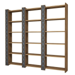 Eraldiseisev riiul Kalune Design City 3, pruun/sinine