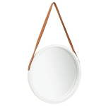 vidaXL seinapeegel rihmaga 50 cm, valge