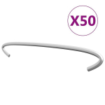 vidaXL gabiooni konksud 50 tk, tsingitud teras 20 cm