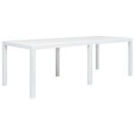 vidaXL aialaud 220 x 90 x 72 cm rotangi v&auml;limusega plast, valge