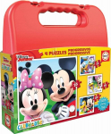 4 j&auml;rkj&auml;rgulist m&otilde;istatust - EDUCA - Puslede komplekt Mickey (12-16-20-25)