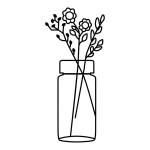 Metallist seina dekoratsioon Flower 5