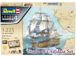 Revell - Battle of Trafalgar Set Admiral Nelson's Flagship "HMS Victory" Gift set, 1/225, 05767