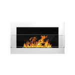 Biokamin seinale-sisseehitatav Bioheat 650x400 White Less Glass